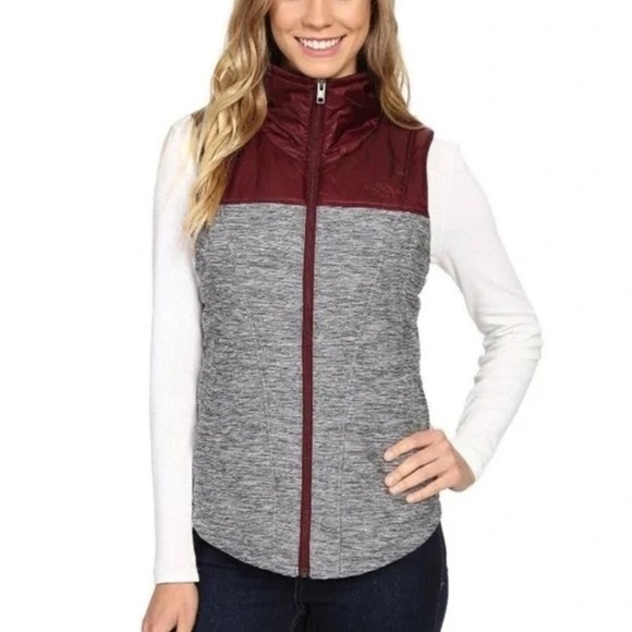 The North Face Jackets & Blazers - The North Face Pseudio Vest Grey/Maroon - L